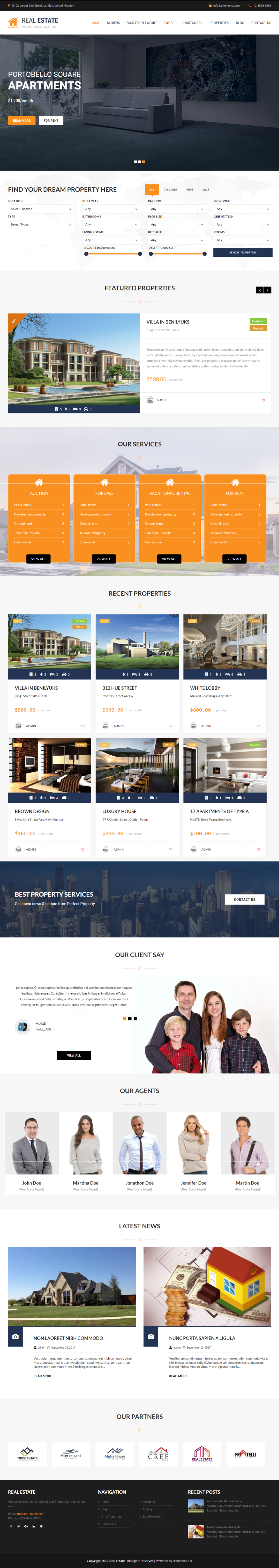 Entry 182308 in Real Estate WordPress theme by SKT Themes