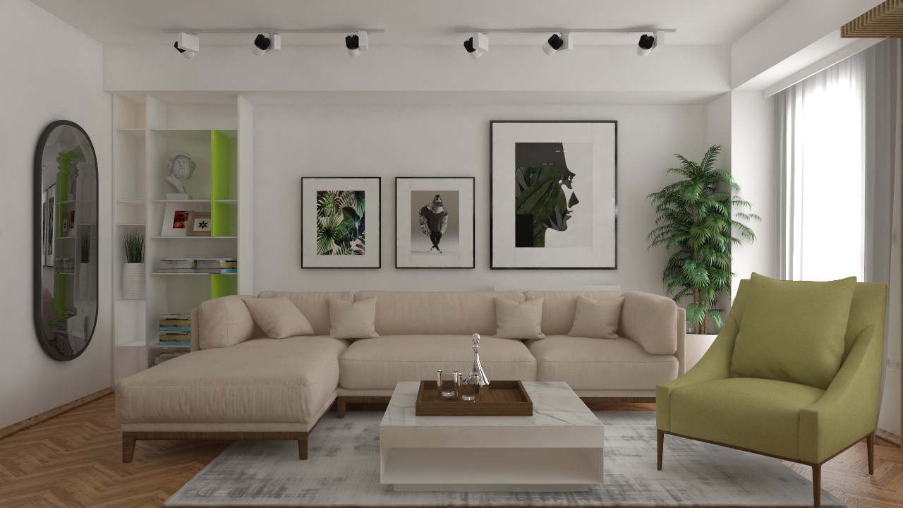 Entry 192887 in Living Room and Kitchen Design by MladMa