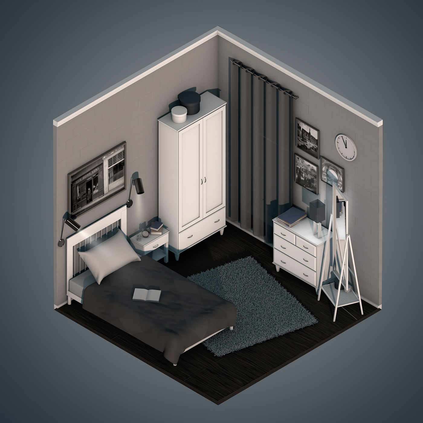Entry 85131 in Isometric Interiors by Karazha Evgenia