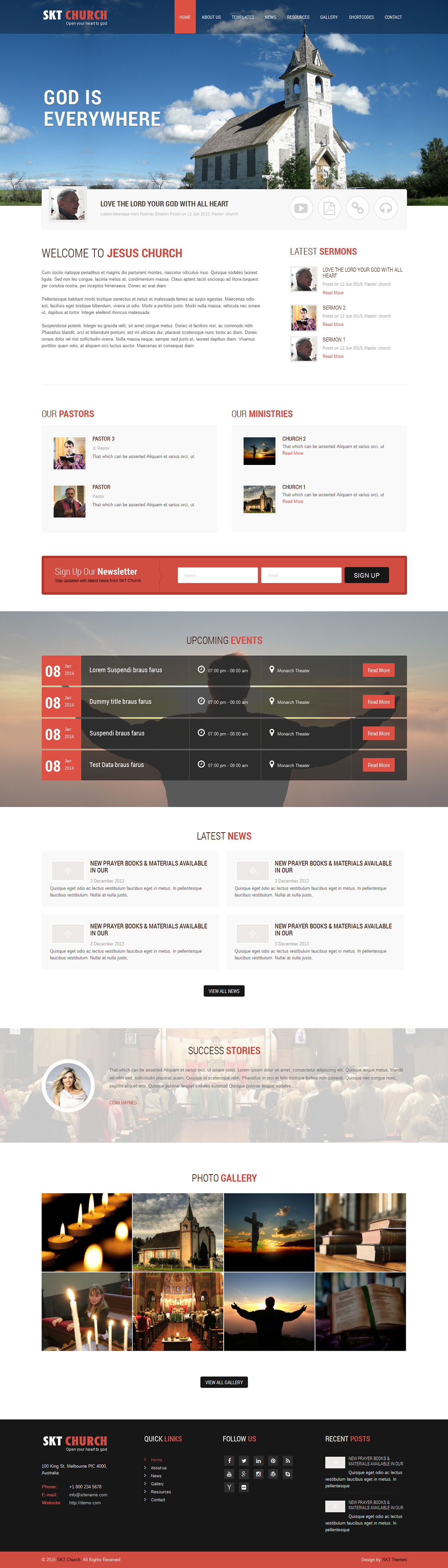 Entry 182605 in Church WordPress Theme by SKT Themes