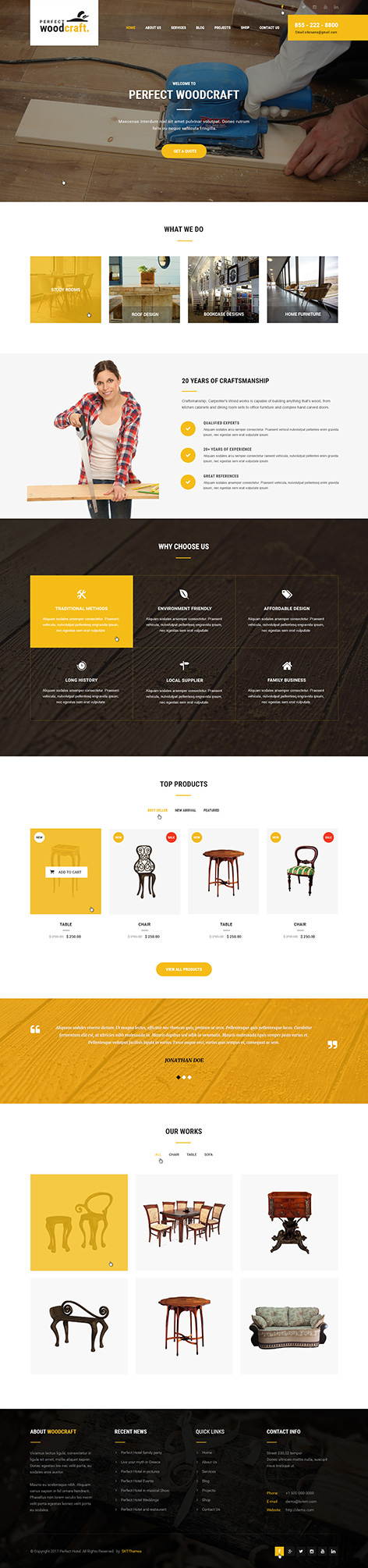 Entry 182353 in Furniture Store WordPress theme by SKT Themes