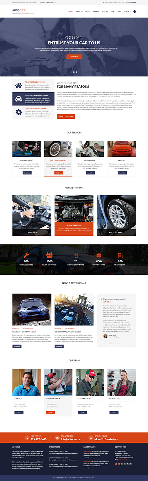 Entry 182556 in Auto Car WordPress theme by SKT Themes