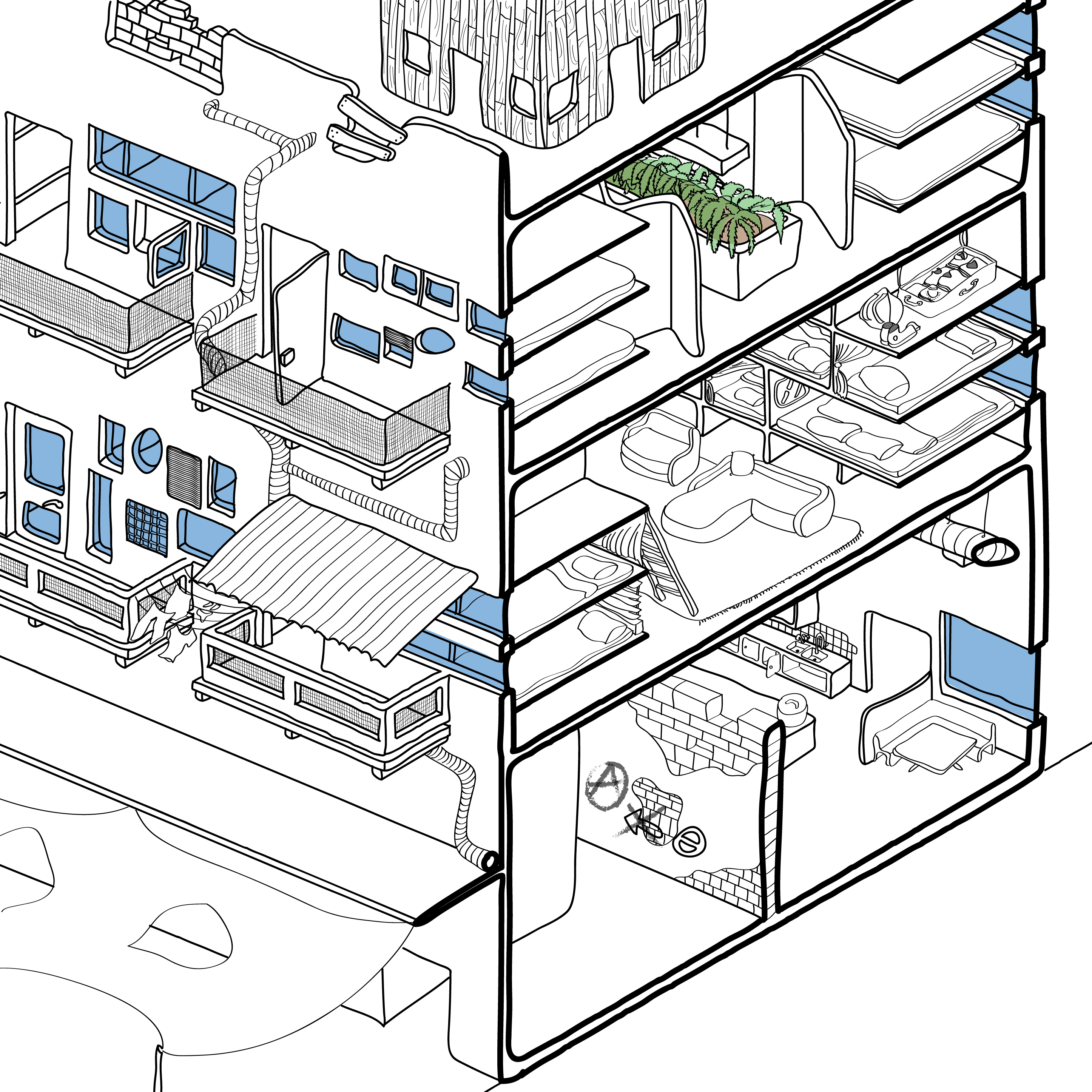 Entry 129400 in Architectural Illustrations by Adam Nahmod Architecture Graphics
