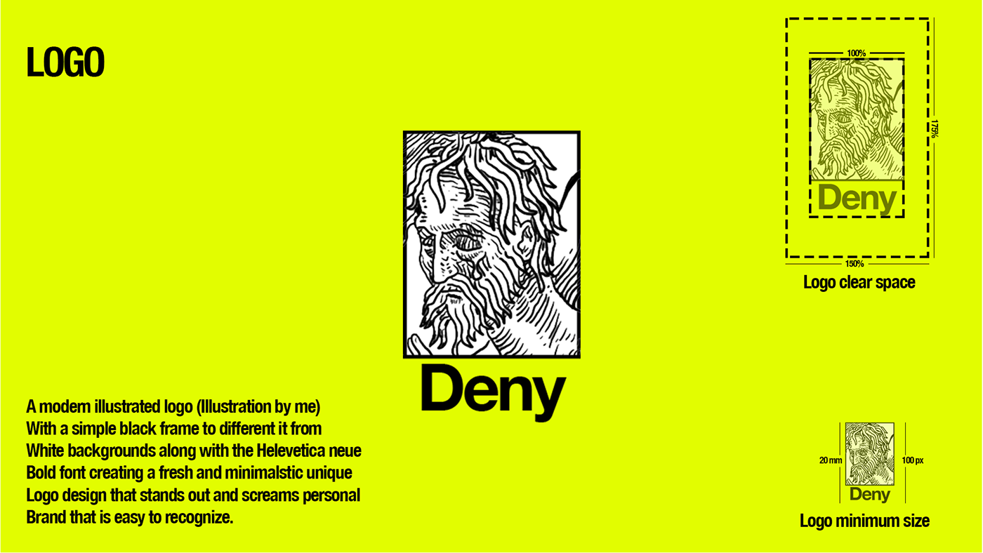Entry 240406 in Deny - a streetwear brand guidelines featuring UI by Ran out of designs
