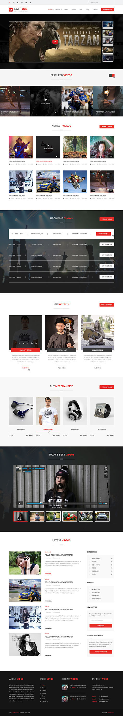 Entry 182362 in SKT Tube by SKT Themes