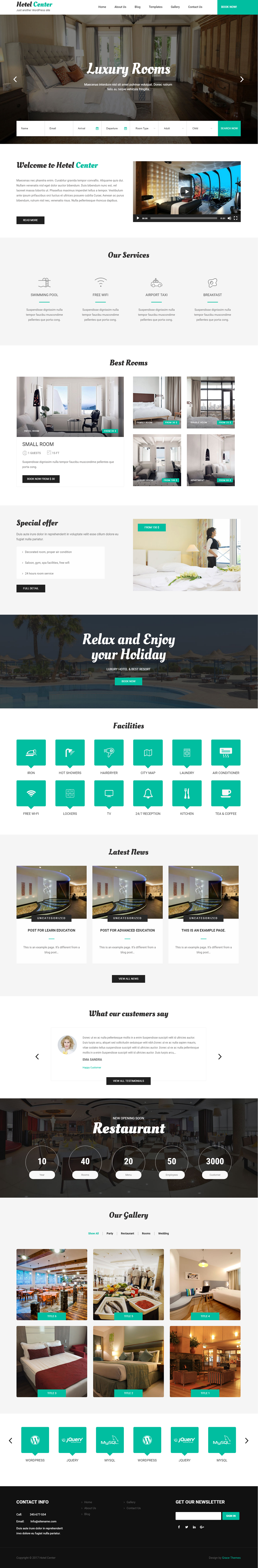 Entry 182701 in Hotel Booking WordPress Theme by Grace Themes