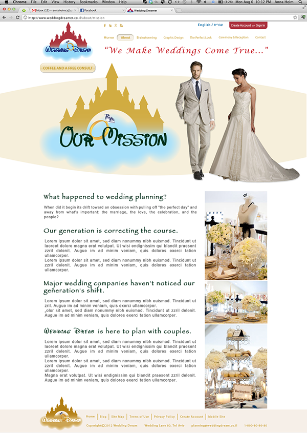 Entry 265241 in Wedding Dream Website by Anna Heim Graphic Design