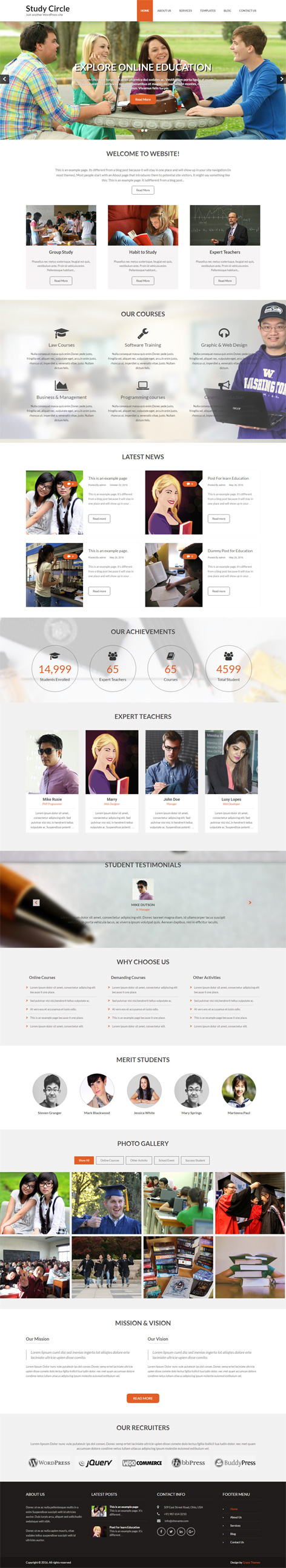 Entry 182734 in Education WordPress theme by Grace Themes