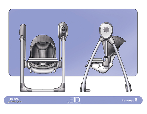 Entry 187081 in Dorel Juvenile Group Baby Swing Renderings by Joel Bell Industrial Design