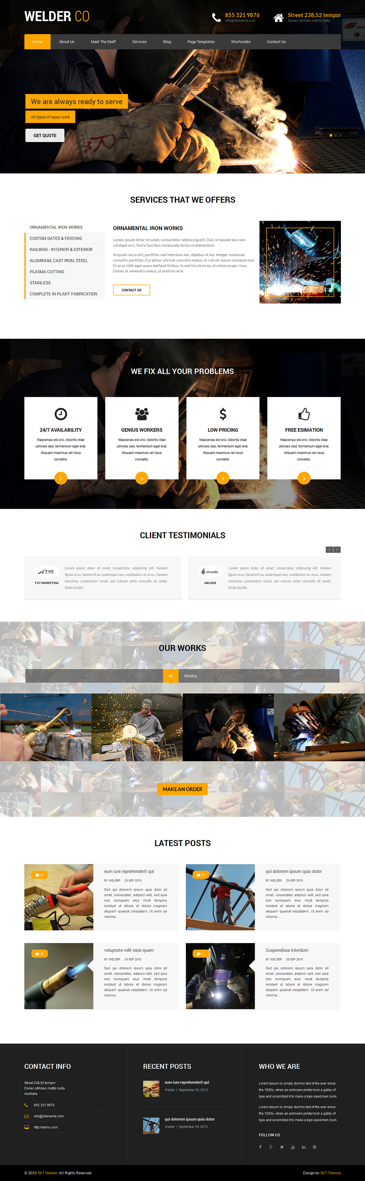 Entry 182561 in Welding WordPress theme by SKT Themes