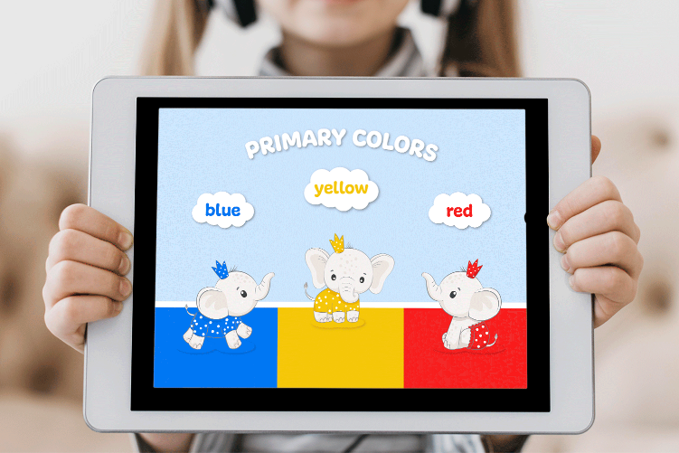 Open Zoomed Related Entry primary colors // educational game application