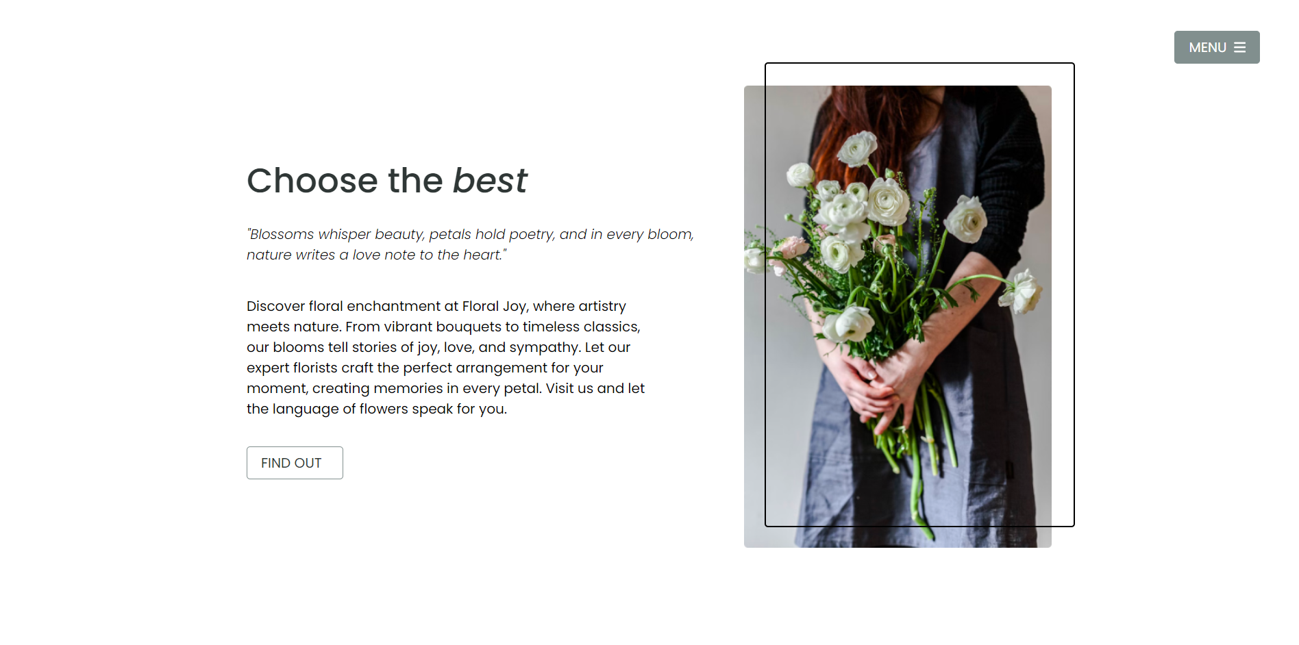 Entry 301663 in Floral Joy landing page by Alisa Zilberman