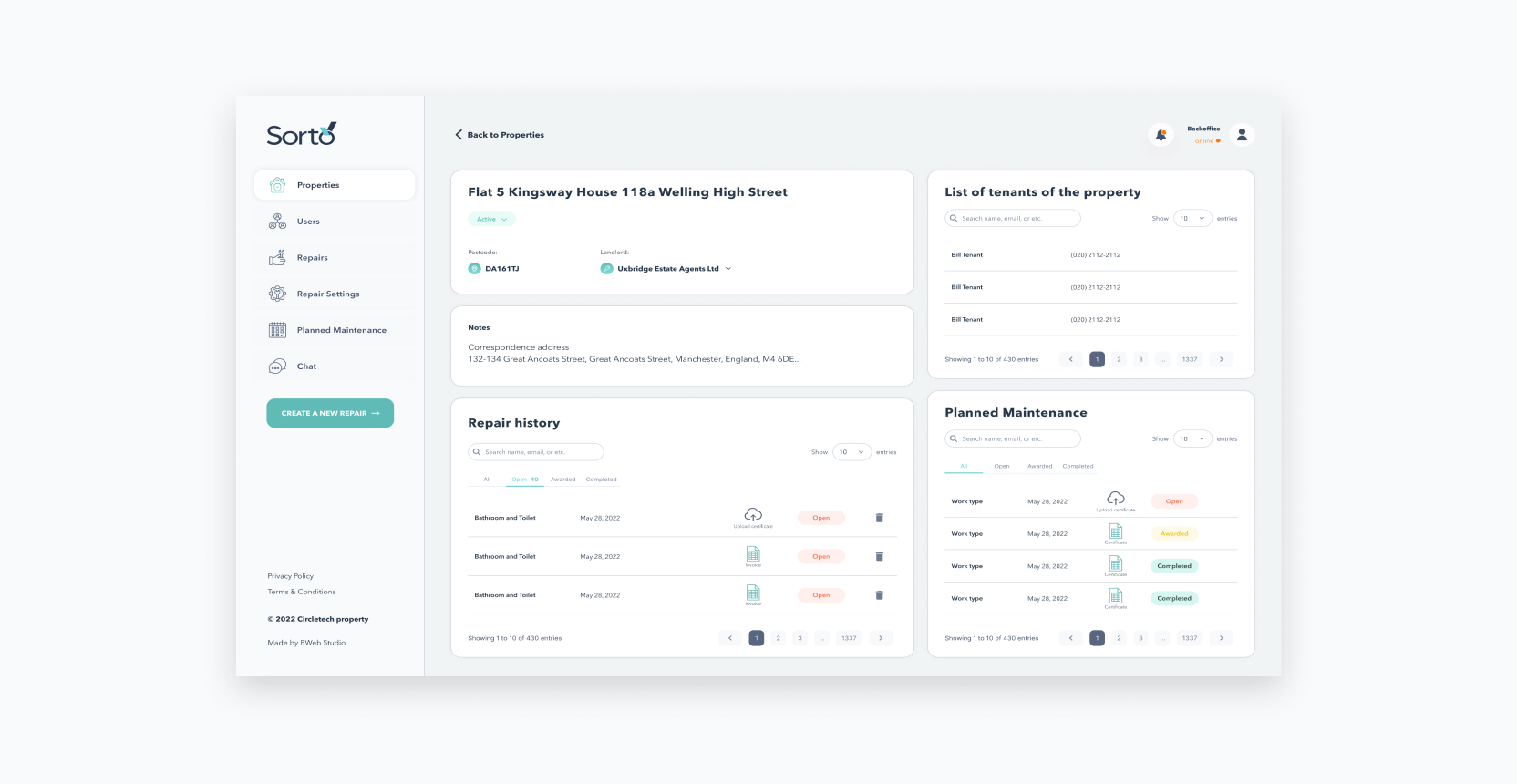 Entry 282066 in Repair reporting system by BWEB.studio