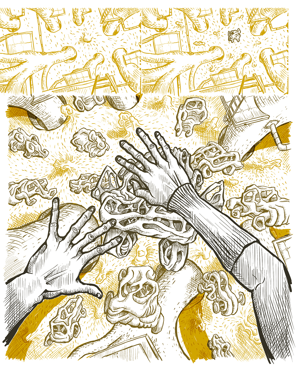 Entry 146467 in Mycelium Seep - Page Drawing process 4 by KLOOM STUDIO
