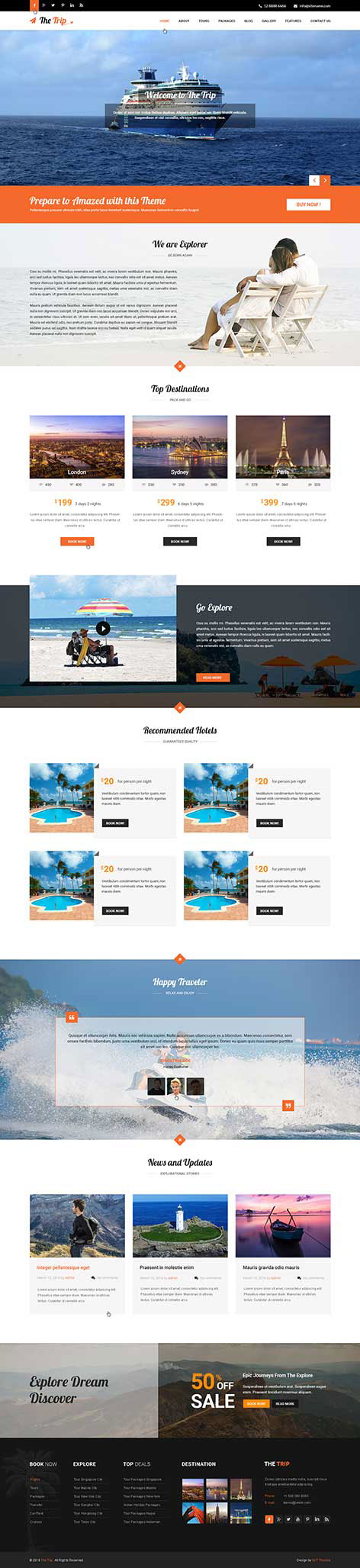 Entry 182532 in Travel WordPress theme by SKT Themes