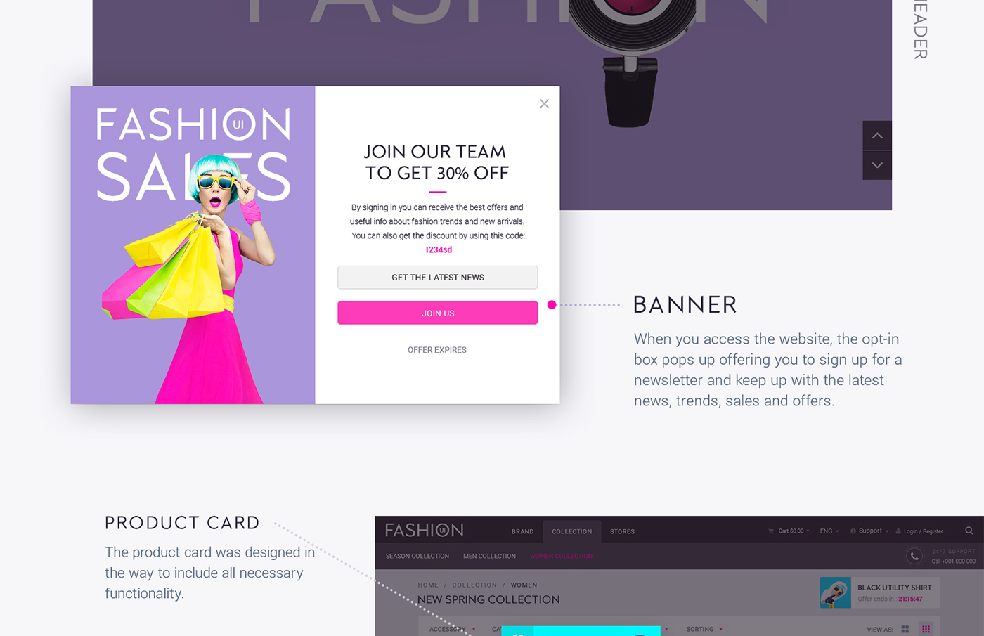 Entry 118726 in Modern Fashion eCommerce Site Design by Mobilunity
