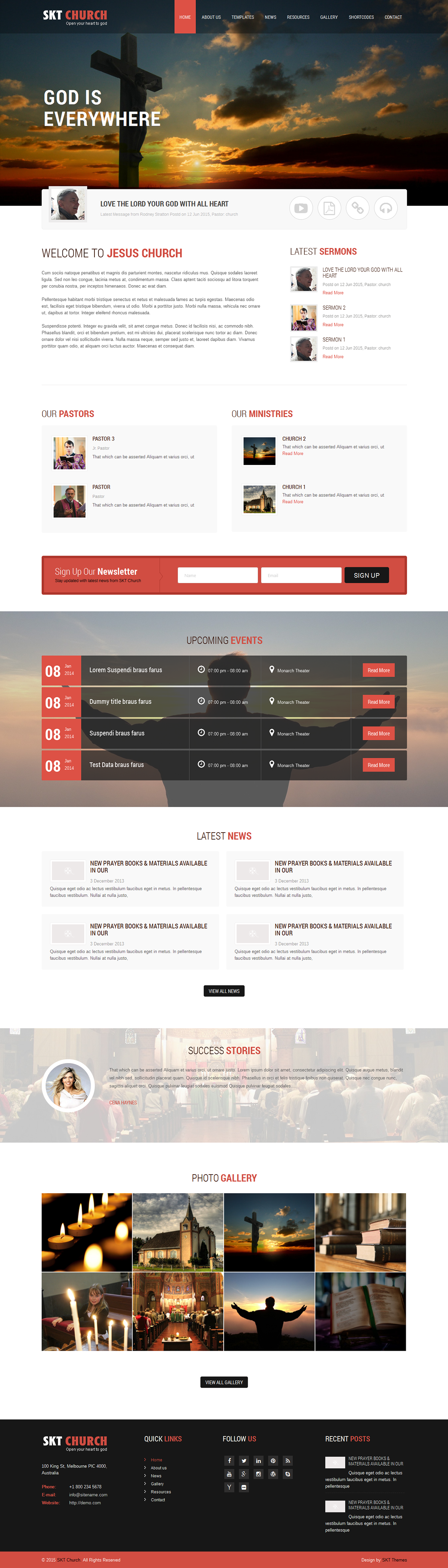 Entry 182606 in Church WordPress Theme by SKT Themes