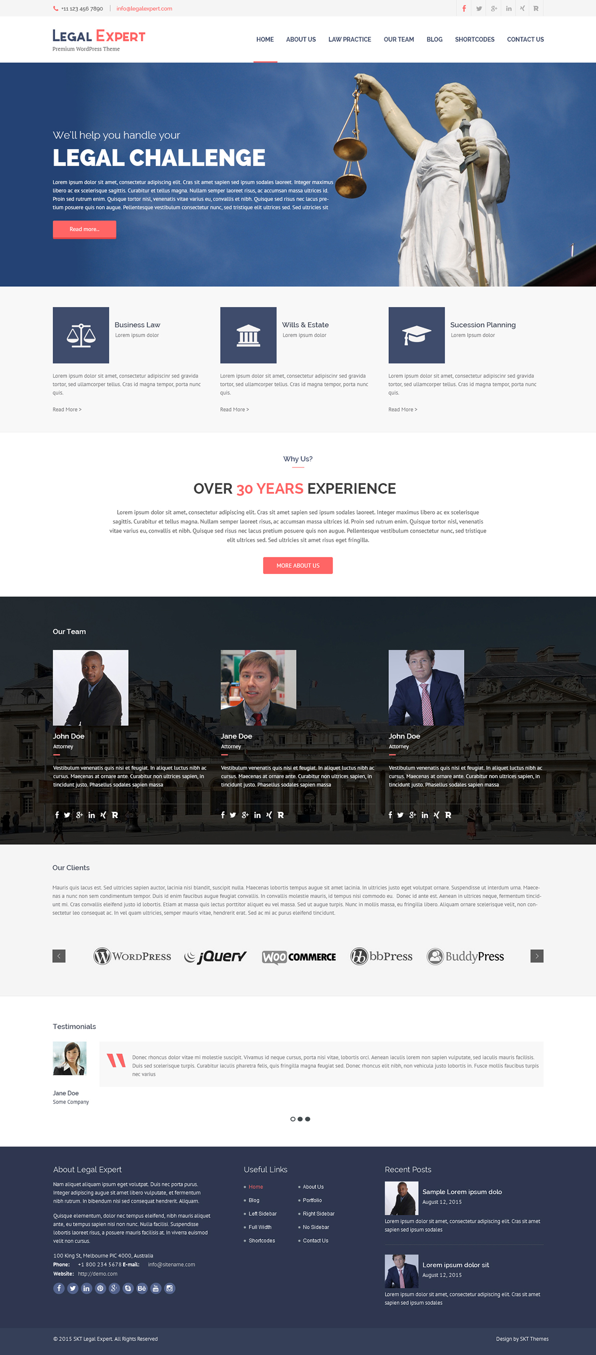 Entry 182597 in Lawyer-Legal Expert WordPress Theme by SKT Themes