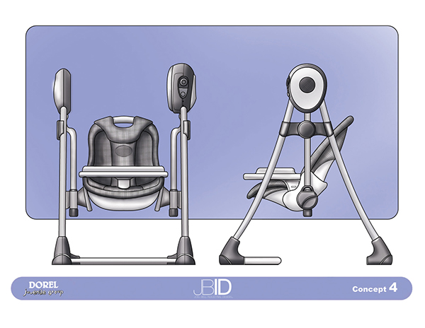 Entry 187079 in Dorel Juvenile Group Baby Swing Renderings by Joel Bell Industrial Design