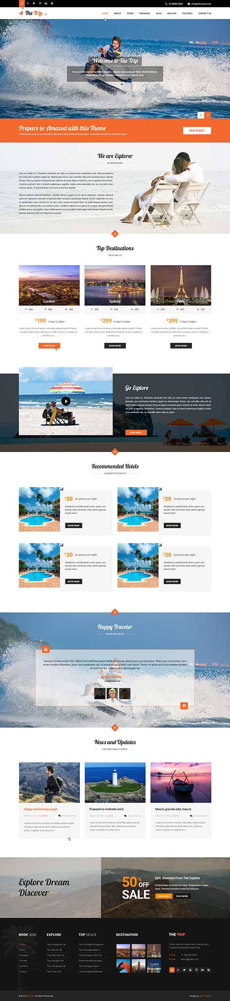 Entry 182533 in Travel WordPress theme by SKT Themes