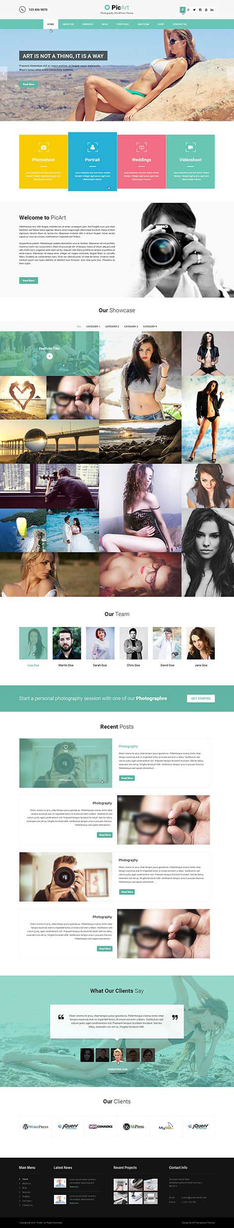 Entry 182542 in PicArt - PhotoGraphy WordPress Theme by SKT Themes