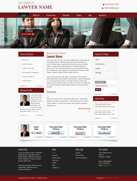 Entry 182658 in Lawzo Lawyer Wordpress Theme by SKT Themes