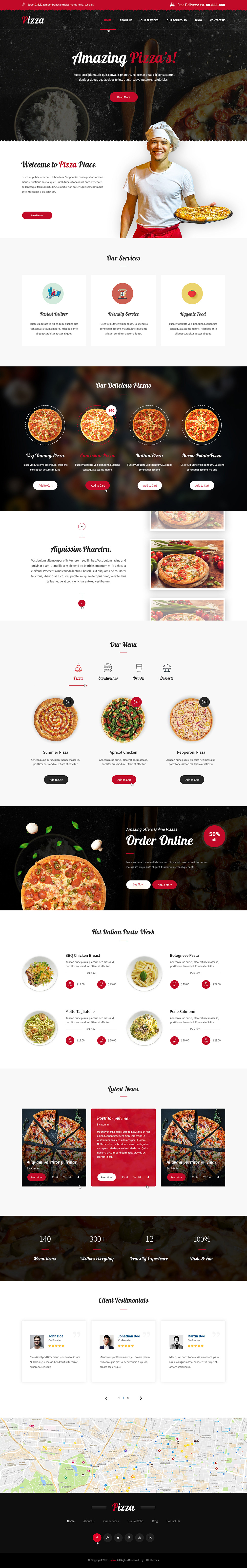 Entry 182250 in Pizza WordPress theme by SKT Themes