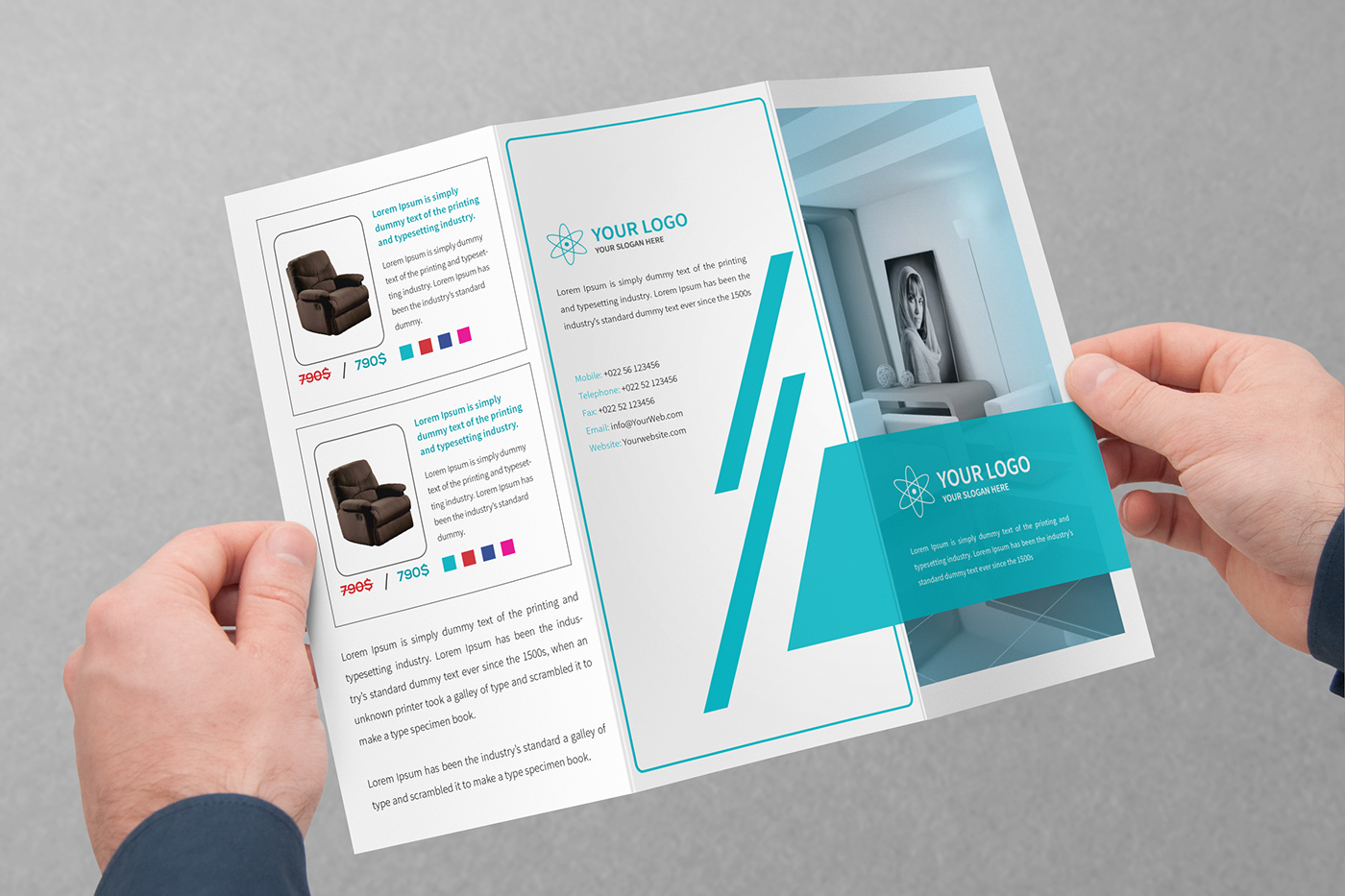 Entry 143298 in Furniture Trifold Brochure by Haweya company