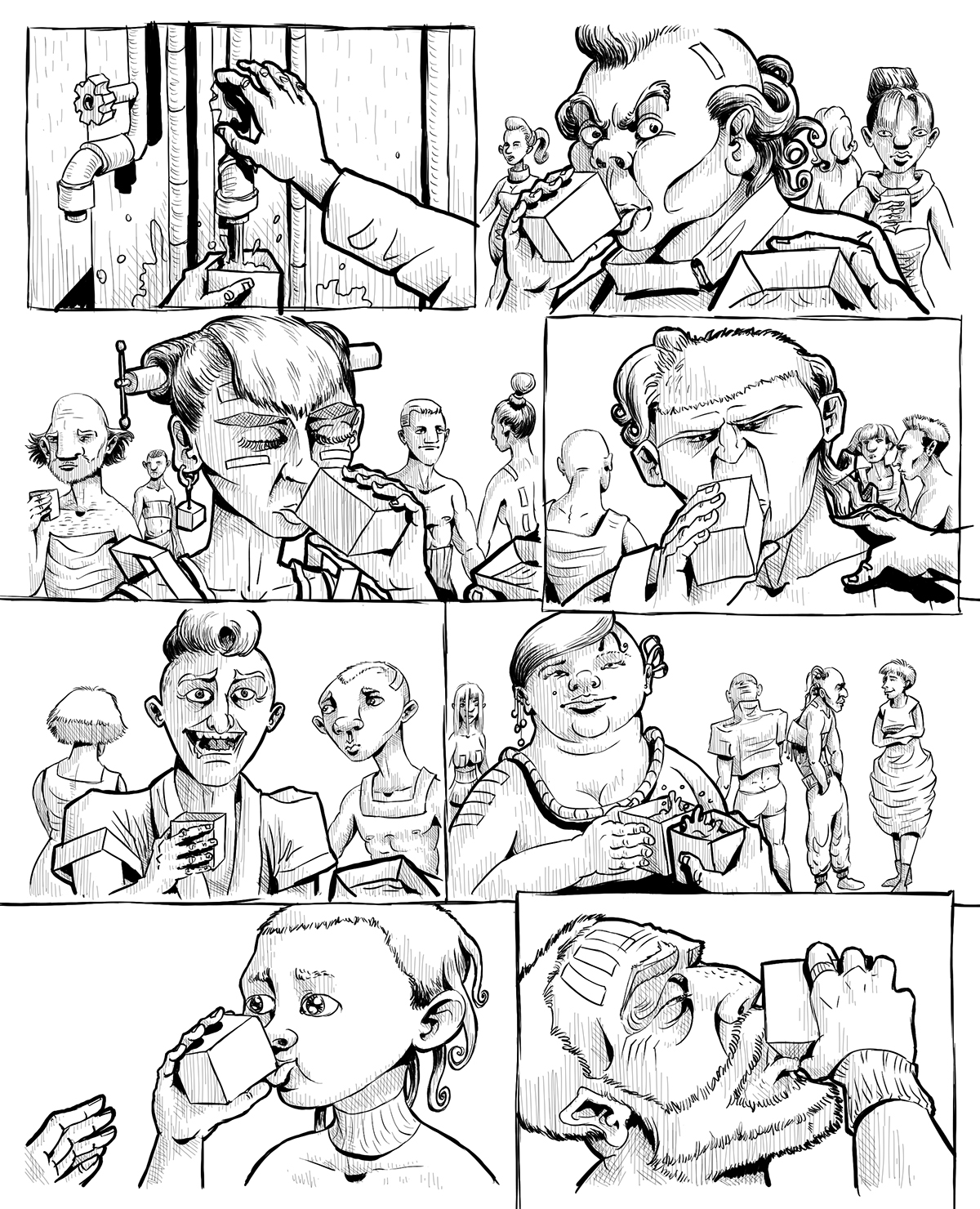 Entry 146369 in Mycelium Seep - The graphic novel - Ink by KLOOM STUDIO