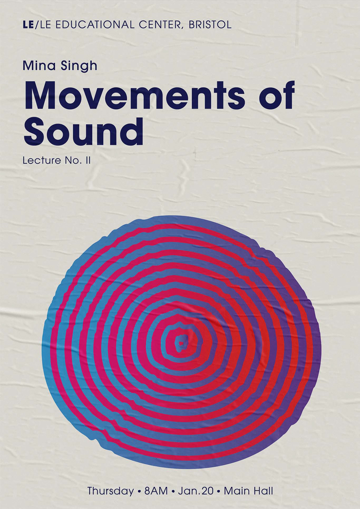 Entry 268213 in Movements of Sound minimalist poster design by Linushka Design