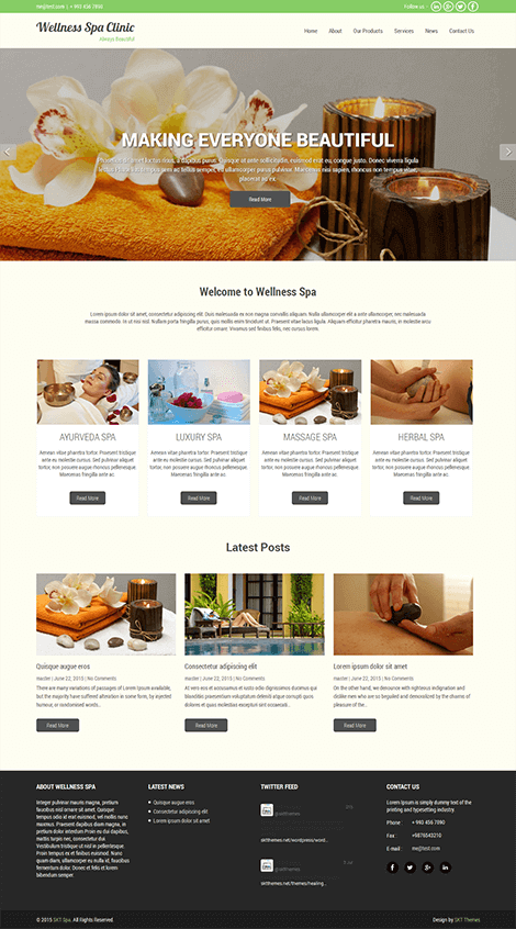 Entry 182420 in Beauty Spa Lite by SKT Themes