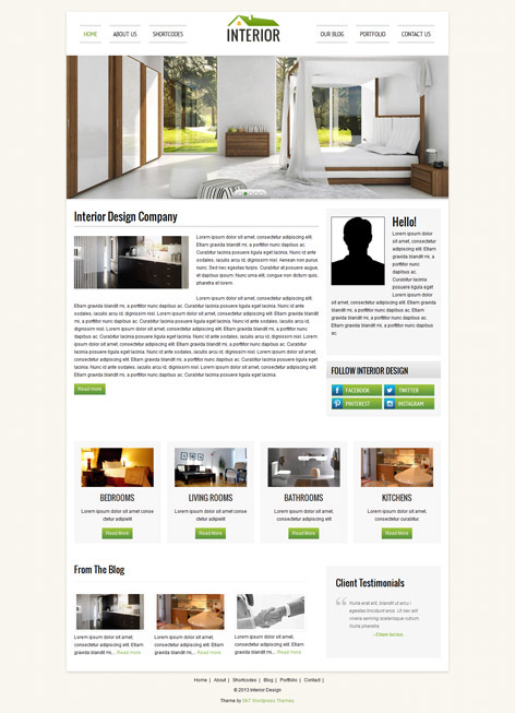 Entry 182666 in Interior Design Wordpress Theme by SKT Themes