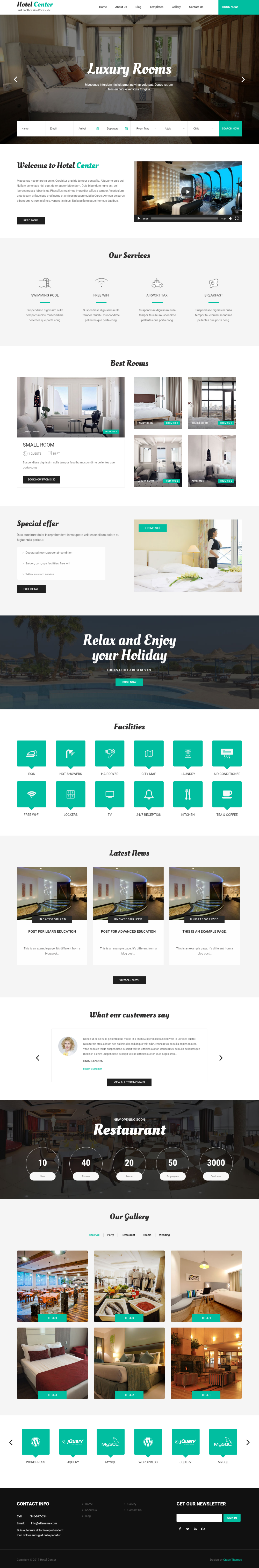 Entry 182700 in Hotel Booking WordPress Theme by Grace Themes