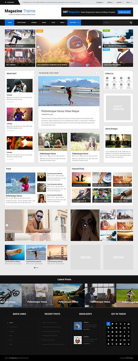 Entry 182491 in magazine WordPress theme by SKT Themes