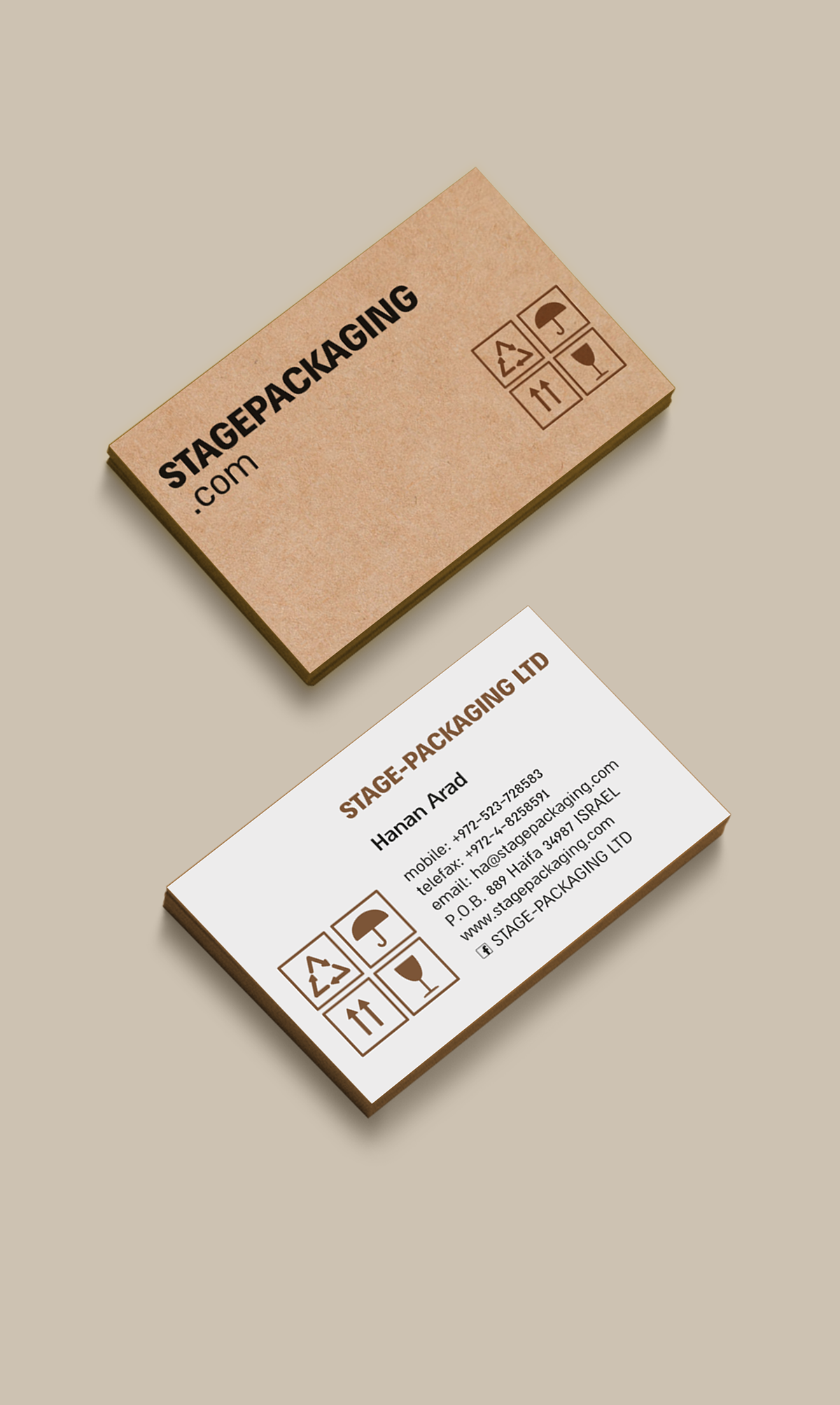 Entry 138120 in Stage-packaging - business card by איל פנחסי זהות מותגים ואריזה