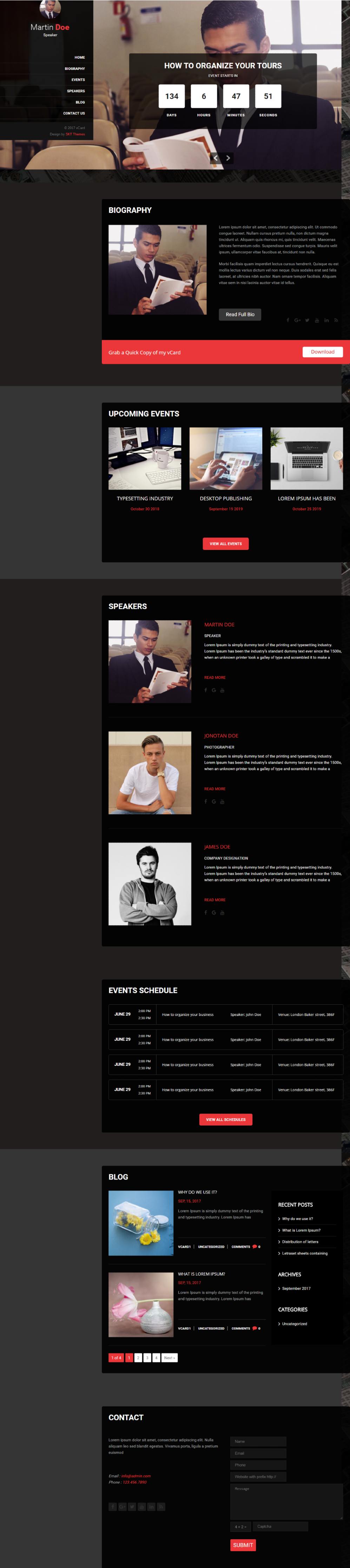 Entry 182310 in vCard WordPress theme by SKT Themes