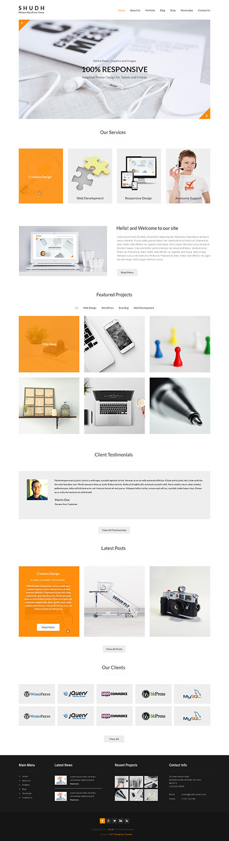 Entry 182505 in Responsive minimal WordPress theme by SKT Themes