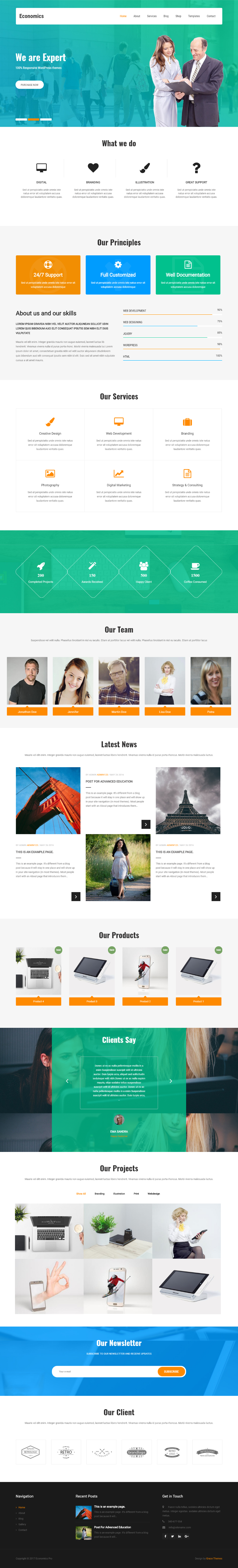 Entry 182707 in clean and minimal WordPress theme by Grace Themes