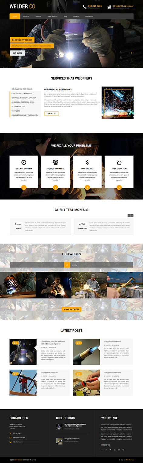 Entry 182477 in Welding WordPress theme by SKT Themes