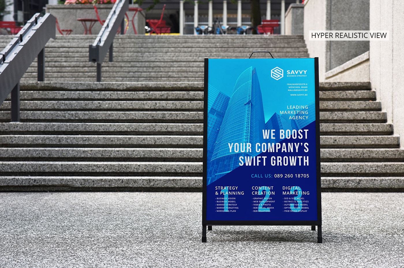 Entry 234955 in A-Frame Poster Display Sign Mockup Vol 1.0 by Clevery Design