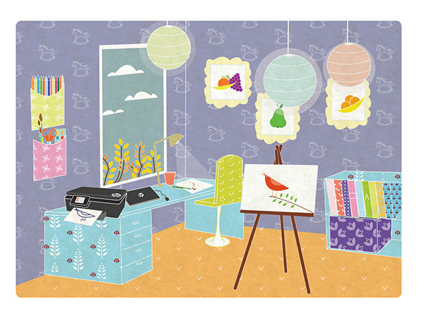 Entry 121925 in Kids rooms. Adv for HP printer by lidia tomashevskaya