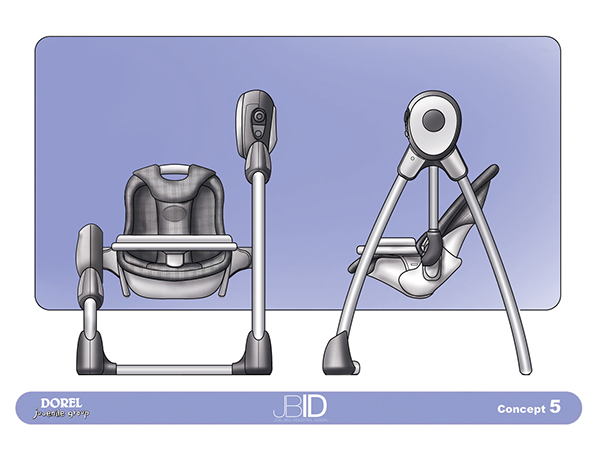 Entry 187080 in Dorel Juvenile Group Baby Swing Renderings by Joel Bell Industrial Design