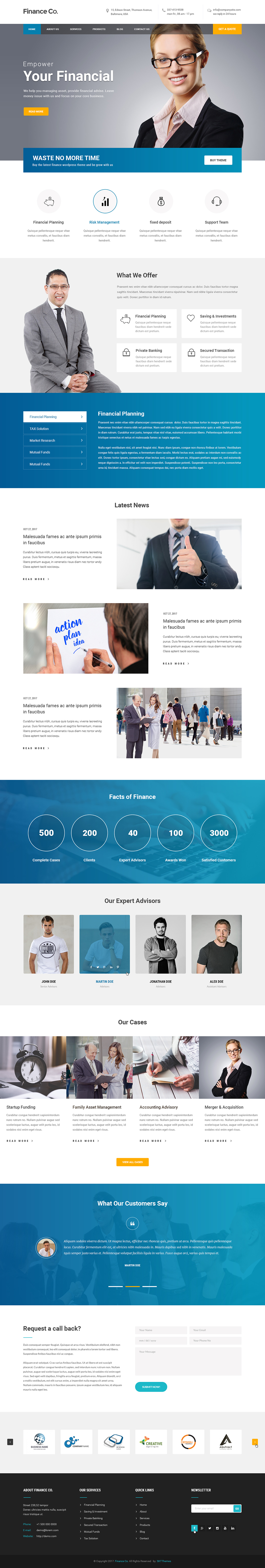Entry 182281 in Finance WordPress theme by SKT Themes