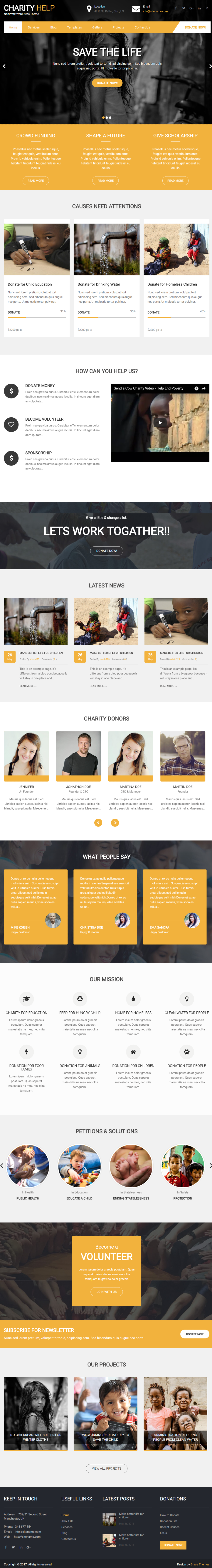 Entry 182708 in Non profit WordPress theme by Grace Themes