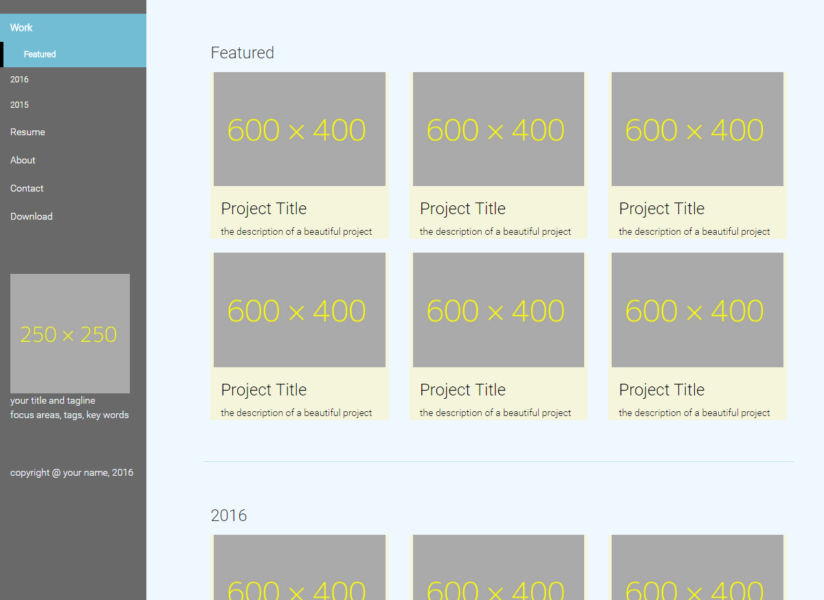 Entry 145404 in Bootstrap Template Inspired by Indexhibit by FLUX Strategic Design