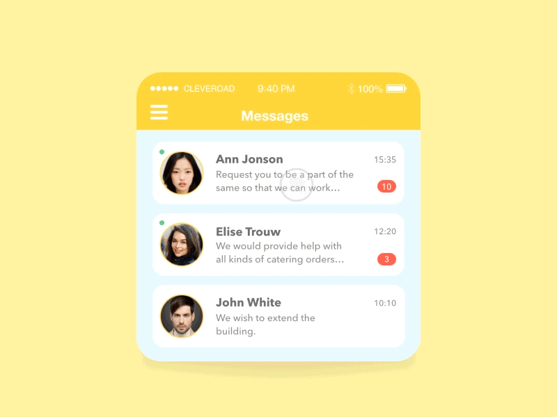Entry 134105 in Pull To Refresh Animation by Cleveroad US