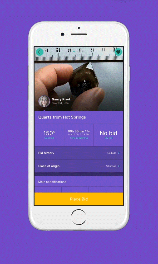 Entry 81667 in Minerals Auction App for iOS by SteelKiwi Inc.
