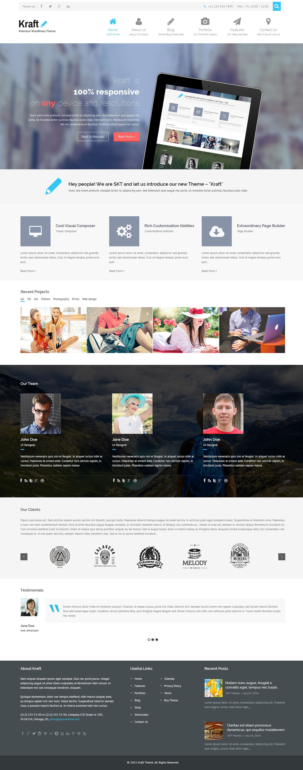 Entry 182609 in Kraft- Premium WordPress Theme by SKT Themes
