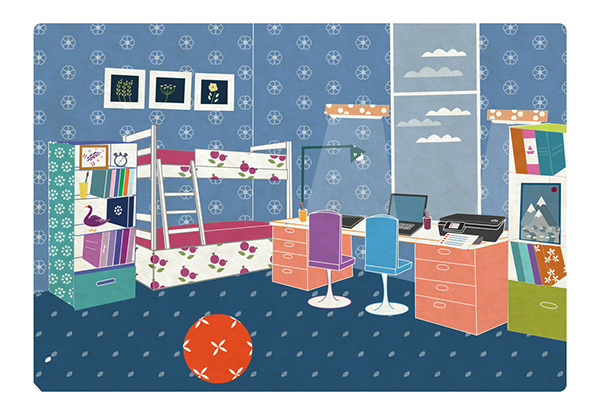 Entry 121929 in Kids rooms. Adv for HP printer by lidia tomashevskaya