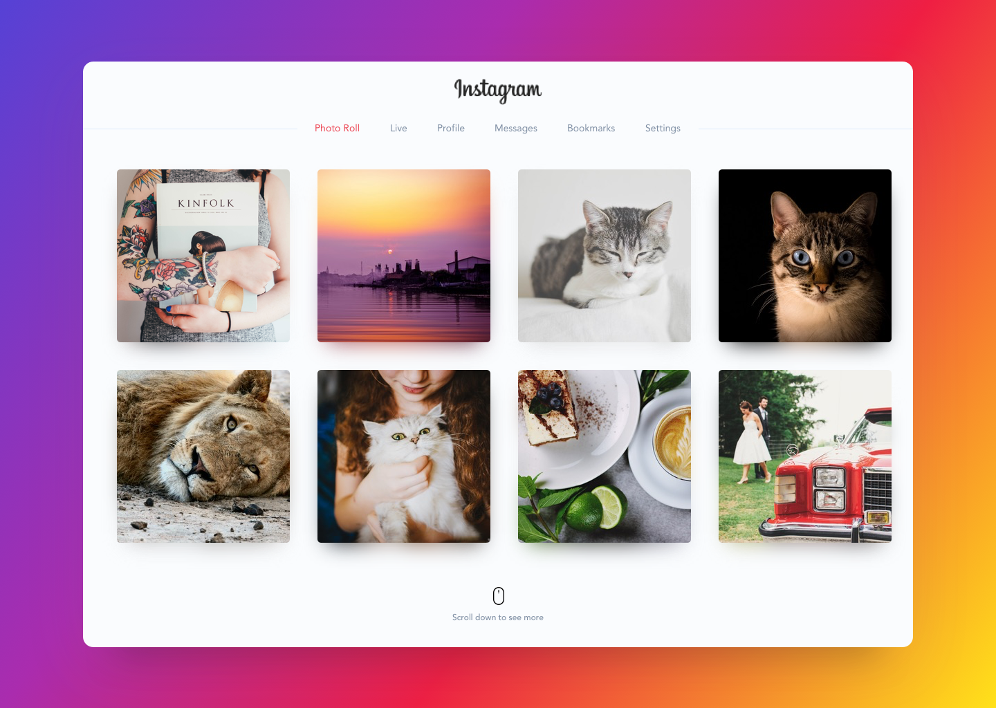 Entry 133924 in Instagram Desktop concept by Cleveroad US